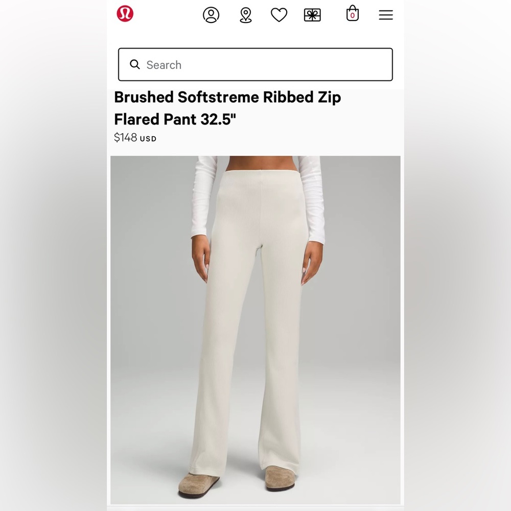 Never worn ribbed Lululemon flare pants